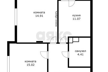 Фото №2: 2-комнатная квартира 52 м² - Краснодар, мкр. Губернский, ул. имени Героя Георгия Бочарникова, 14/1