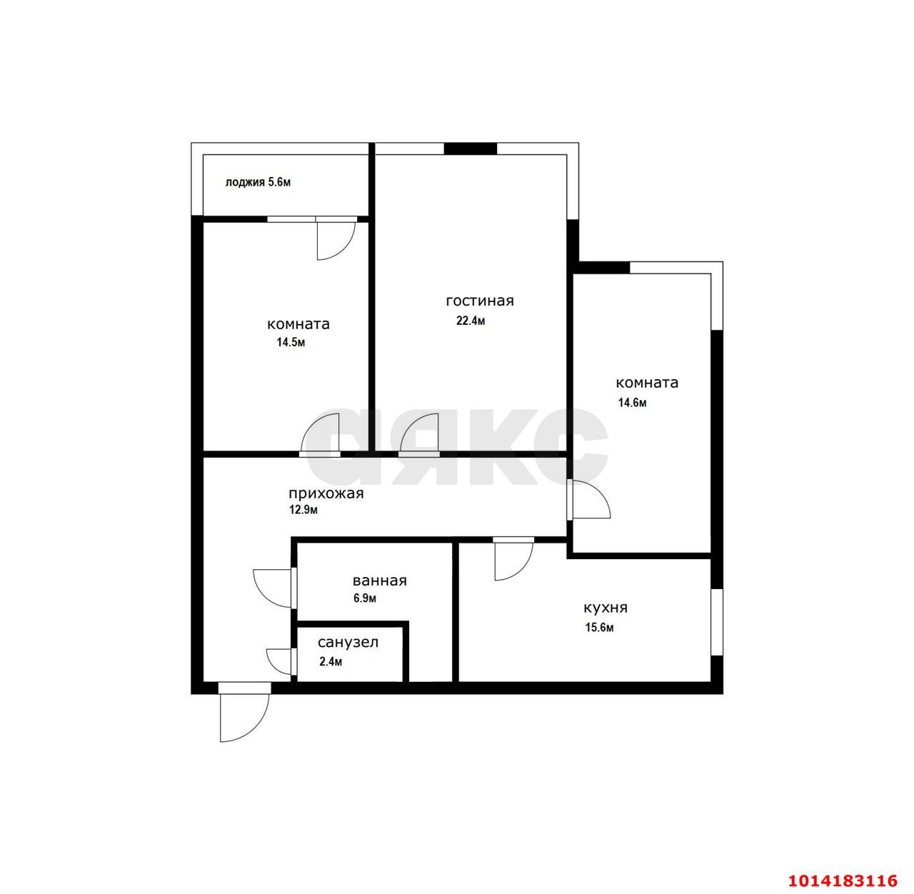 Фото №21: 3-комнатная квартира 100 м² - Краснодар, Камвольно-суконный Комбинат, ул. Онежская, 1
