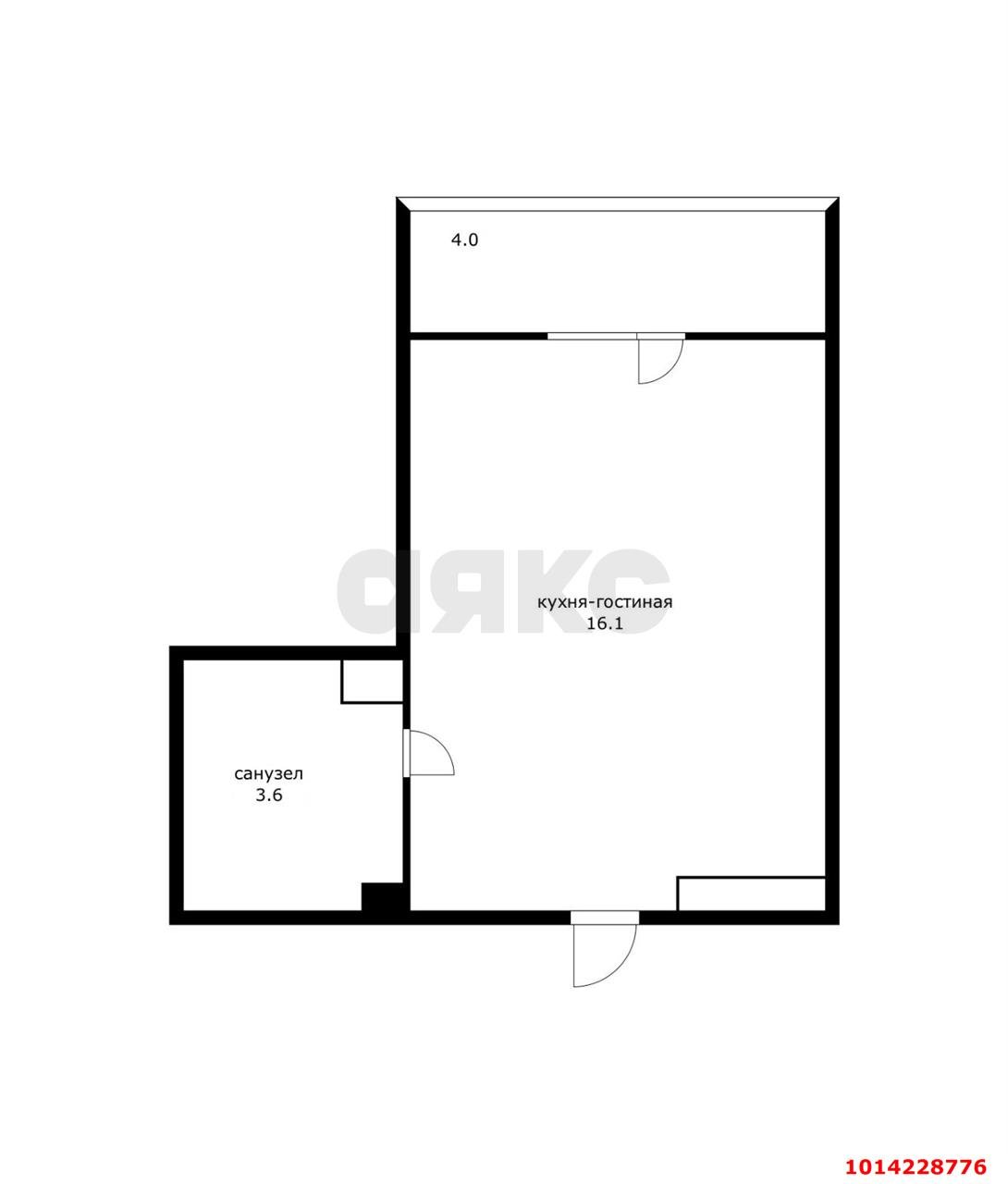 Фото №10: Студия 23 м² - Краснодар, жилой комплекс Южане, ул. Даниила Смоляна, 65к2