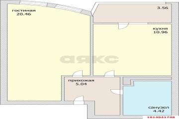 Фото №3: 1-комнатная квартира 42 м² - Краснодар, мкр. жилой комплекс Кино, ул. Уральская, 100