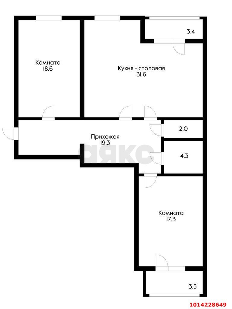 Фото №19: 3-комнатная квартира 93 м² - Краснодар, Прикубанский внутригородской округ, мкр. Восточно-Кругликовский, ул. Черкасская, 127