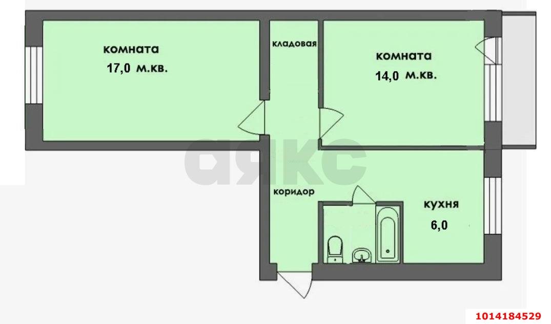 Фото №10: 2-комнатная квартира 47 м² - Берёзовый, Прогресс, ул. Археолога Анфимова, 26