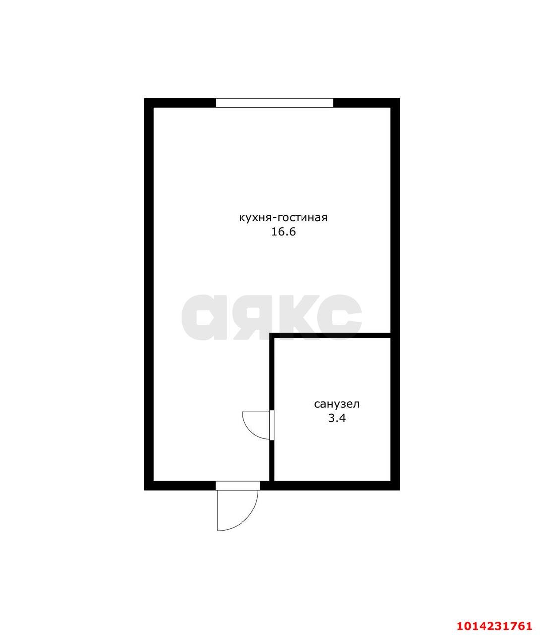 Фото №2: Студия 20 м² - Знаменский, мкр. Карасунский внутригородской округ, ул. Вешняя, 30