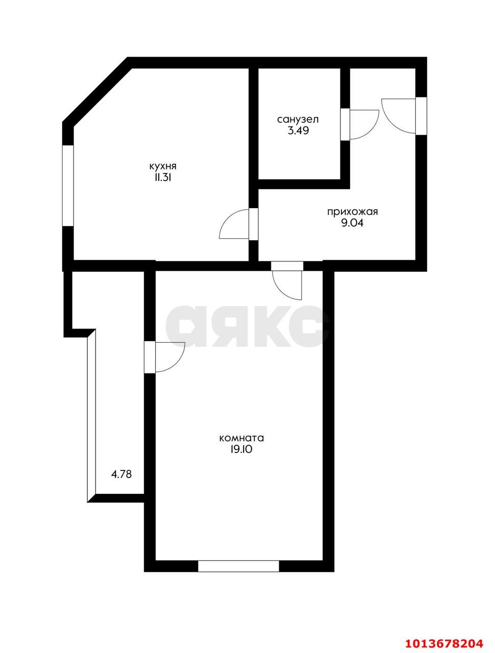 Фото №4: 1-комнатная квартира 41 м² - Краснодар, жилой комплекс Жемчужина, ул. имени Ф.И. Шаляпина, 30/1