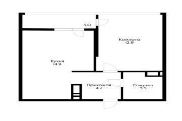Фото №1: 1-комнатная квартира 35 м² - Краснодар, мкр. жилой комплекс Самолёт-3, ул. Ивана Беличенко, 85