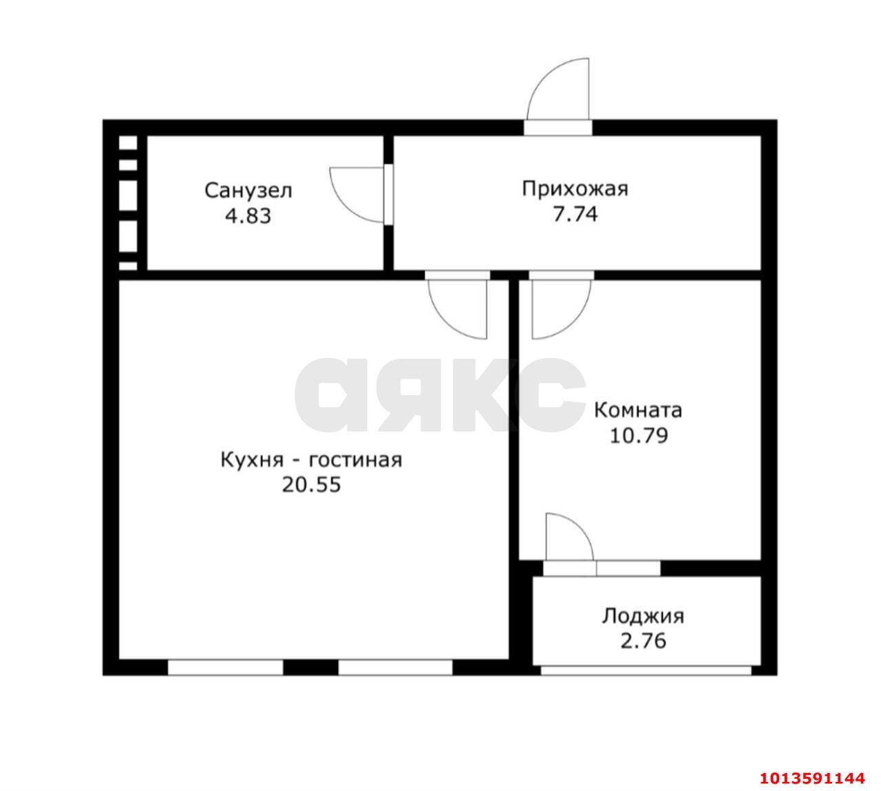 Фото №2: 1-комнатная квартира 44 м² - Краснодар, жилой комплекс Новые Сезоны, ул. Скандинавская, 1к13