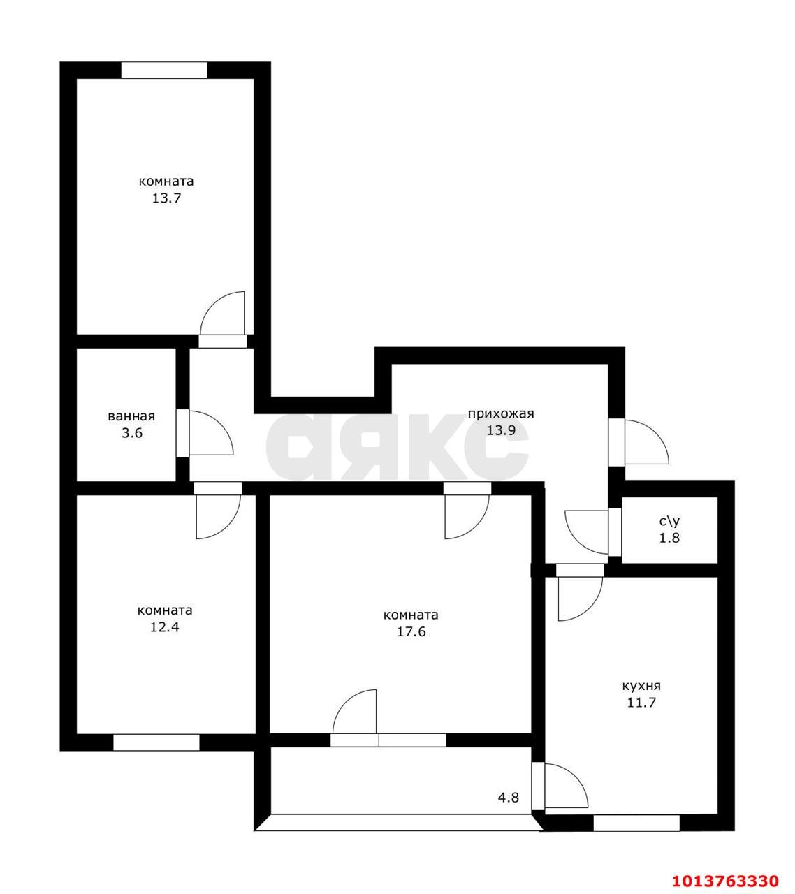 Фото №18: 3-комнатная квартира 75 м² - Краснодар, жилой комплекс Европа-Сити, ул. Венецианская, 12