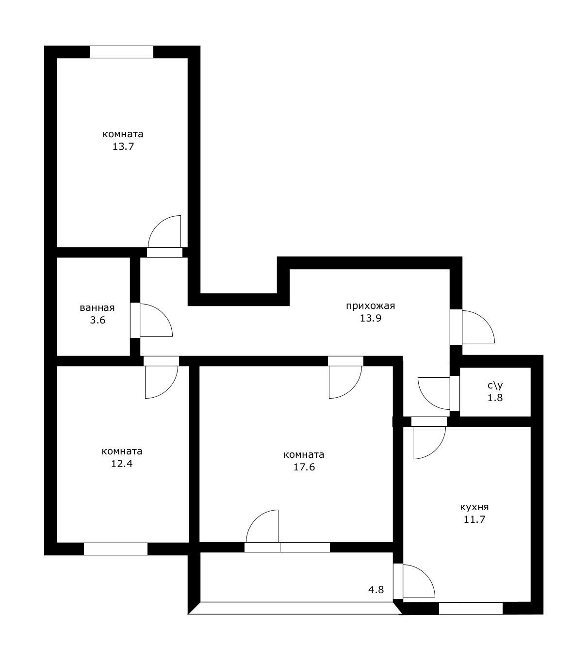 Фото №18: 3-комнатная квартира 75 м² - Краснодар, ул. Венецианская, 12