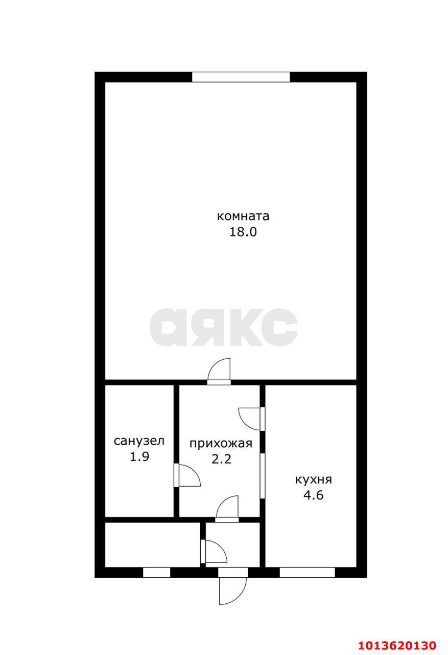 Фото №6: 1-комнатная квартира 27 м² - Краснодар, Славянский, ул. имени Доватора, 73