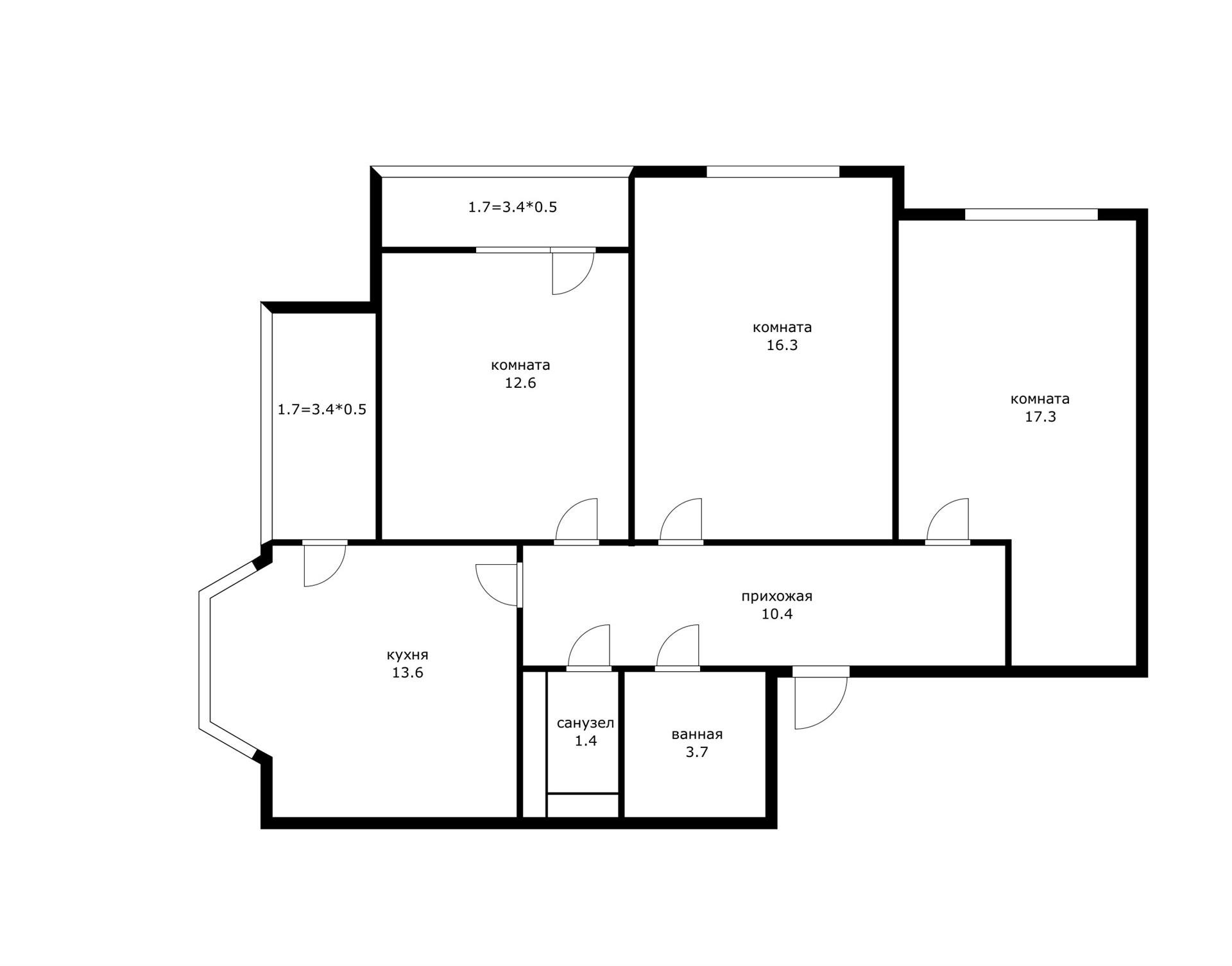 Фото №18: 3-комнатная квартира 83 м² - Краснодар, Прикубанский внутригородской округ, мкр. ЖК Бауинвест, ул. имени 40-летия Победы, 184к1