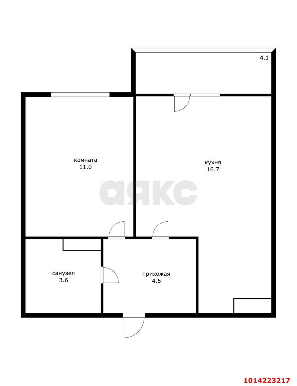 Фото №11: 1-комнатная квартира 39 м² - Краснодар, жилой комплекс Ракурс, ул. имени Героя Ростовского, 8к1