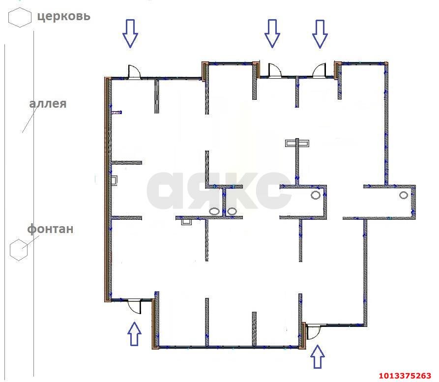 Фото №3: Торговое помещение 269 м² - Краснодар, жилой комплекс Дружный, ул. Адмирала Серебрякова, 3к1