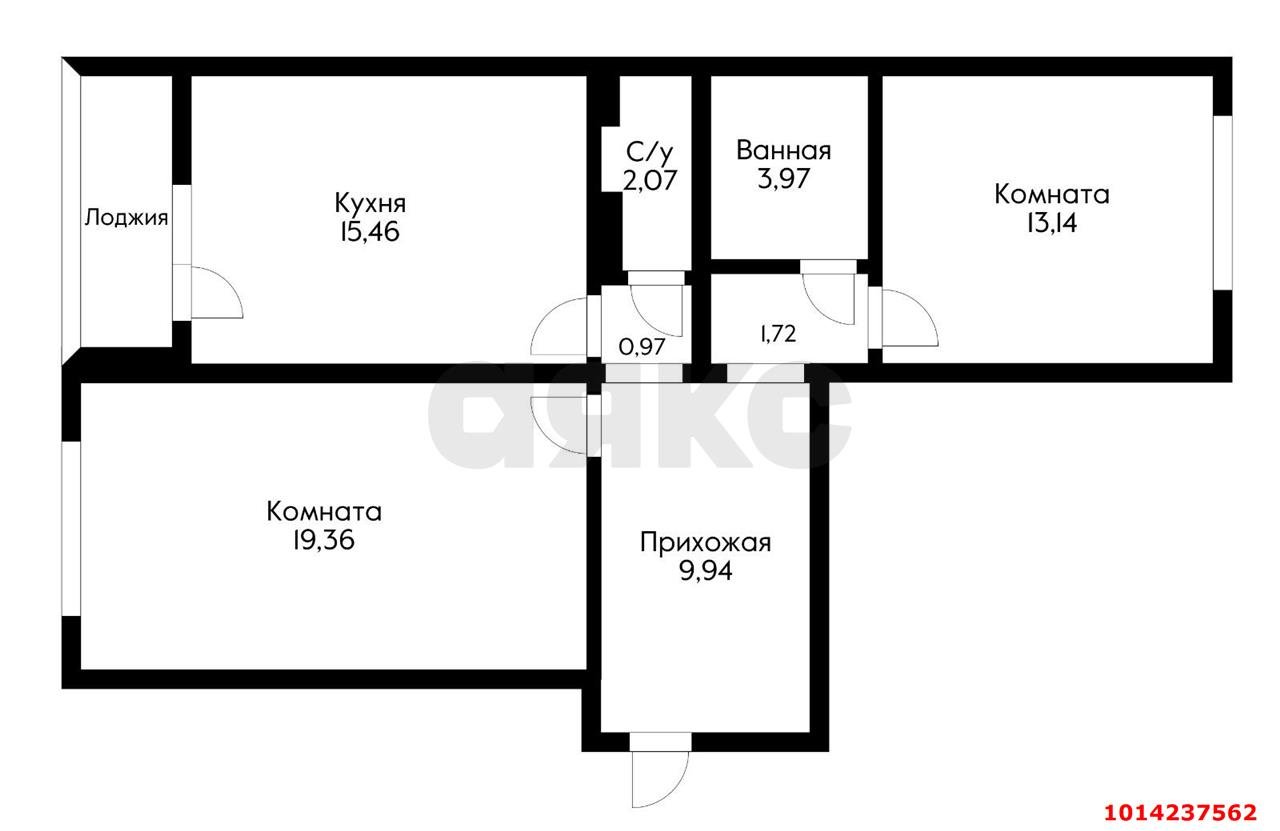 Фото №15: 2-комнатная квартира 69 м² - Краснодар, Прикубанский внутригородской округ, мкр. Репино, пр-д Репина