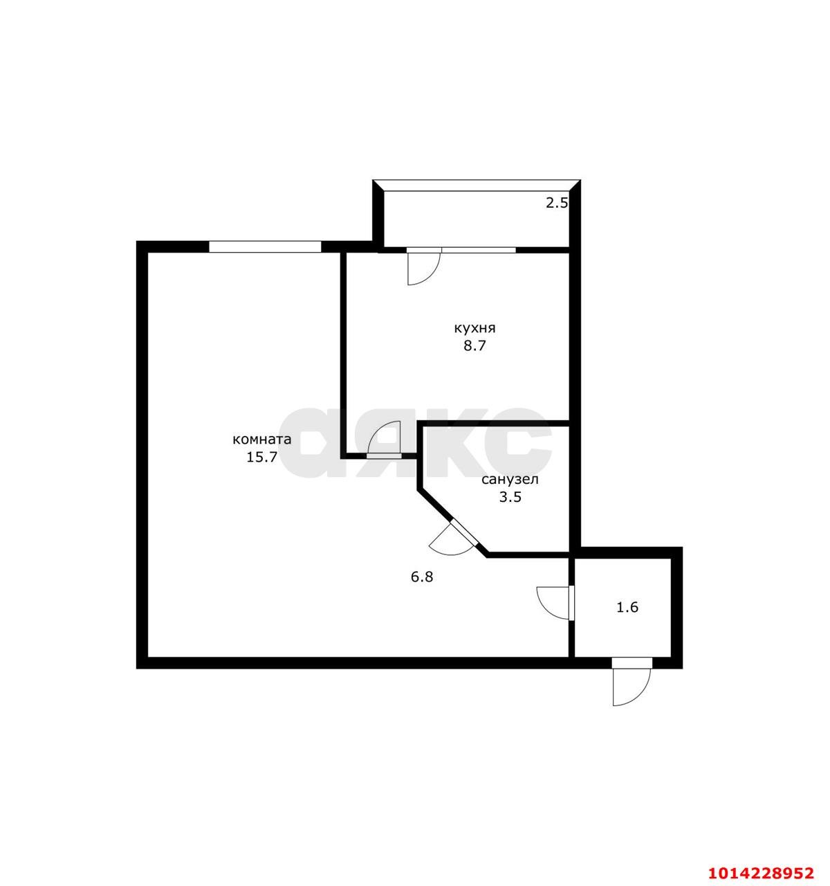 Фото №1: 1-комнатная квартира 36 м² - Краснодар, Музыкальный, ул. Агрохимическая, 93/18