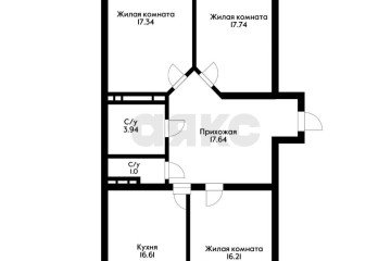 Фото №5: 3-комнатная квартира 88 м² - Краснодар, мкр. 2-я Площадка, ул. Ветеранов, 83к2