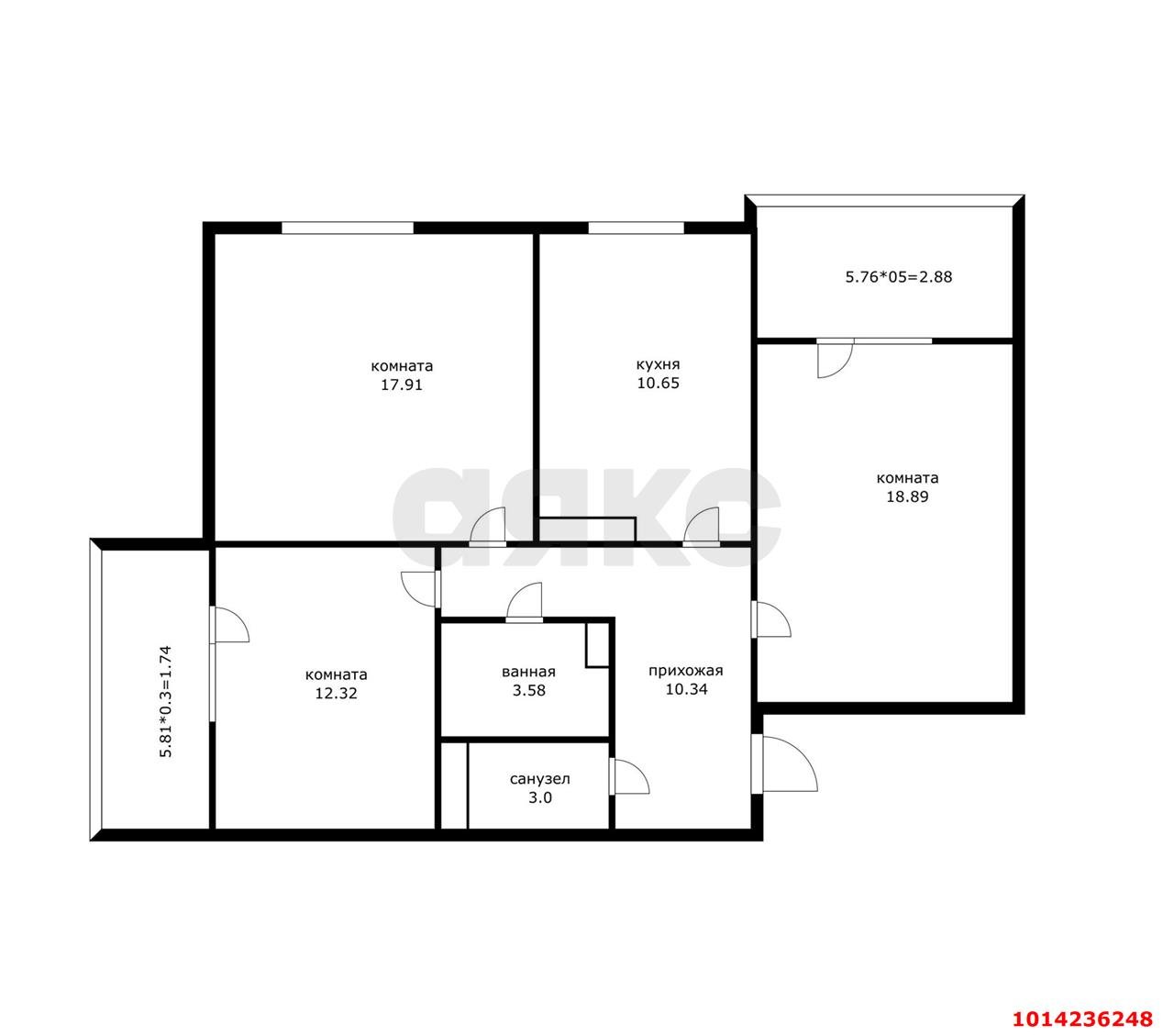 Фото №9: 3-комнатная квартира 86 м² - Краснодар, жилой комплекс На Стахановской, ул. Стахановская, 1кП