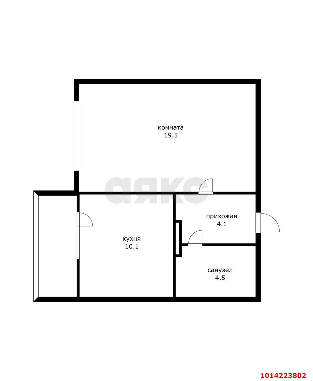 Фото №13: 1-комнатная квартира 41 м² - Краснодар, Завод Измерительных Приборов, ул. имени 40-летия Победы, 33/9