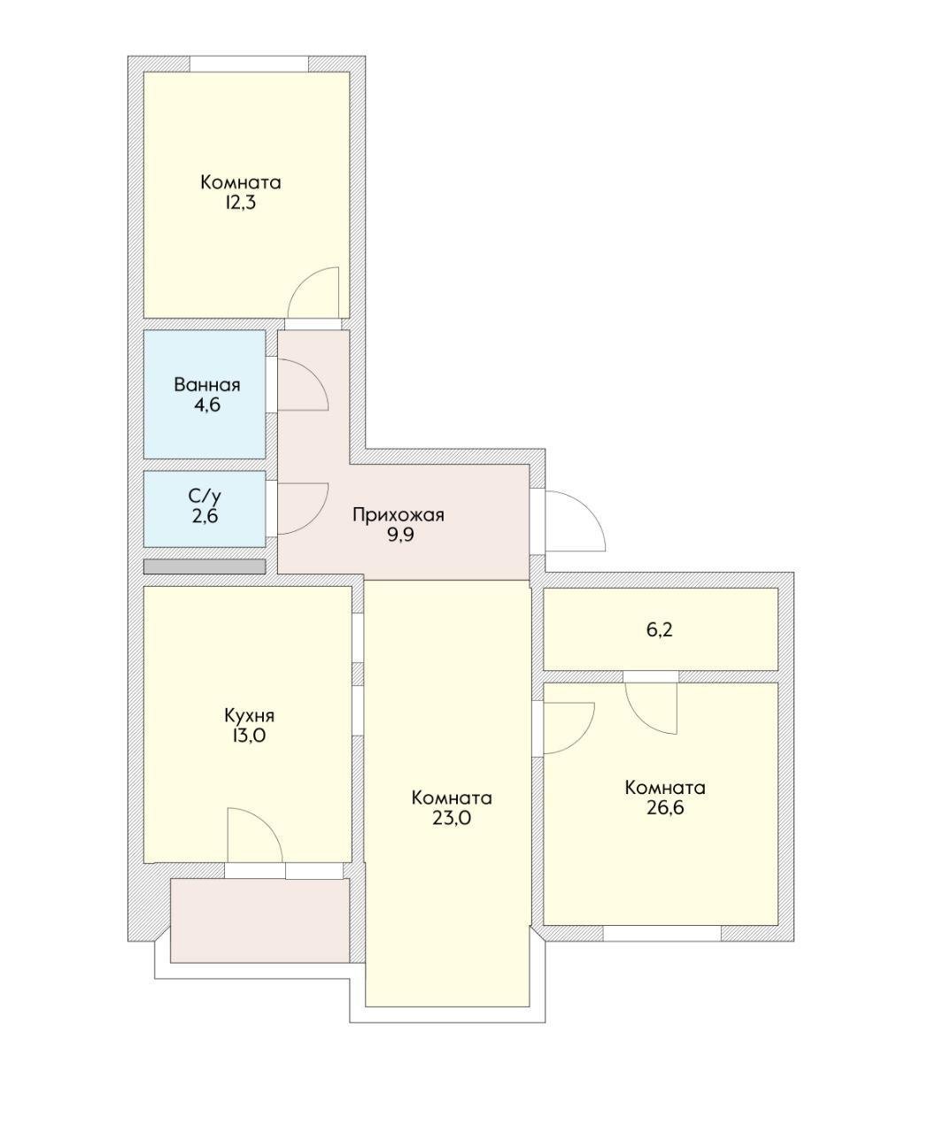 Фото №12: 3-комнатная квартира 94 м² - Краснодар, Западный внутригородской округ, мкр. Фестивальный, ул. Дальняя, 39/2
