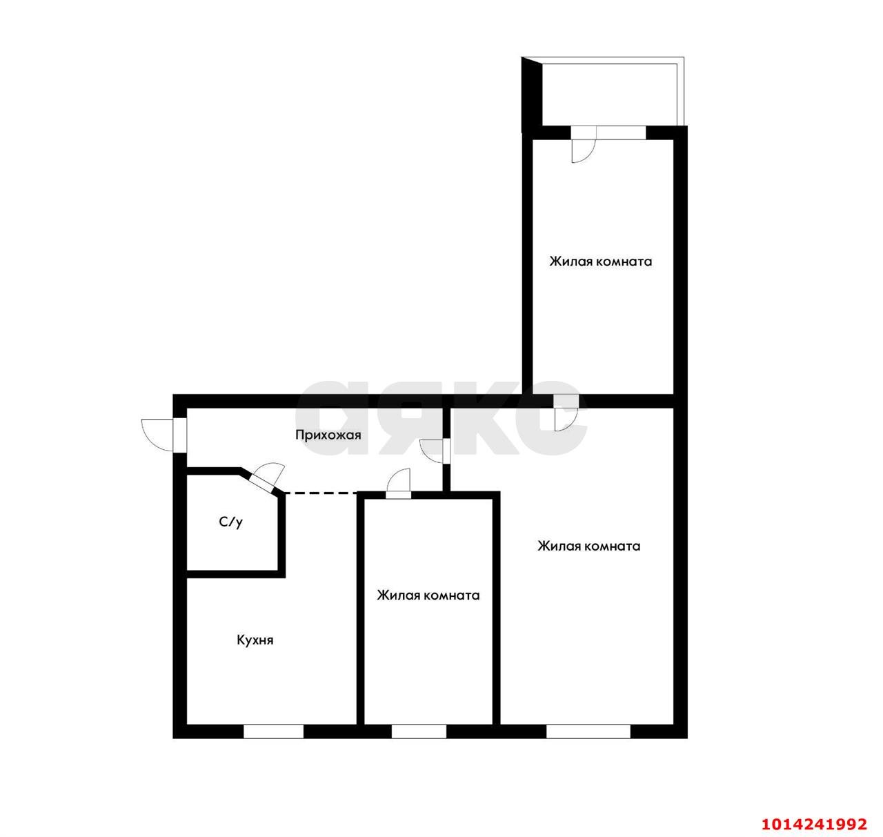Фото №14: 3-комнатная квартира 56 м² - Краснодар, Фестивальный, ул. Яна Полуяна, 18