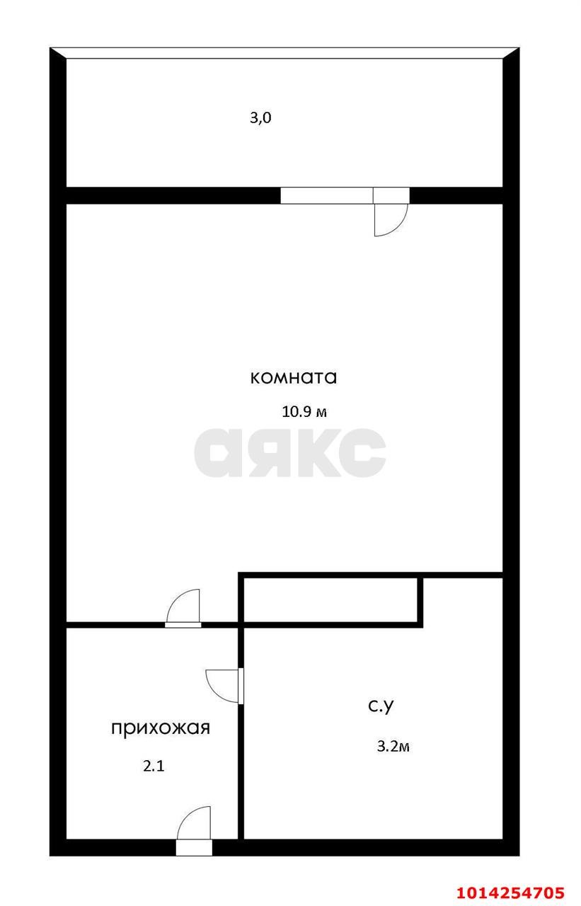 Фото №6: Студия 21 м² - Краснодар, жилой комплекс Самолёт-3, ул. Ивана Беличенко, 85