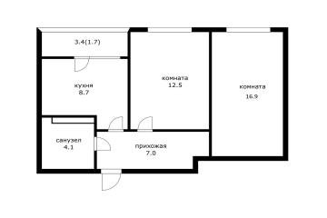 Фото №1: 2-комнатная квартира 50 м² - Краснодар, мкр. жилой комплекс Архитектор, ул. Наставников, 11