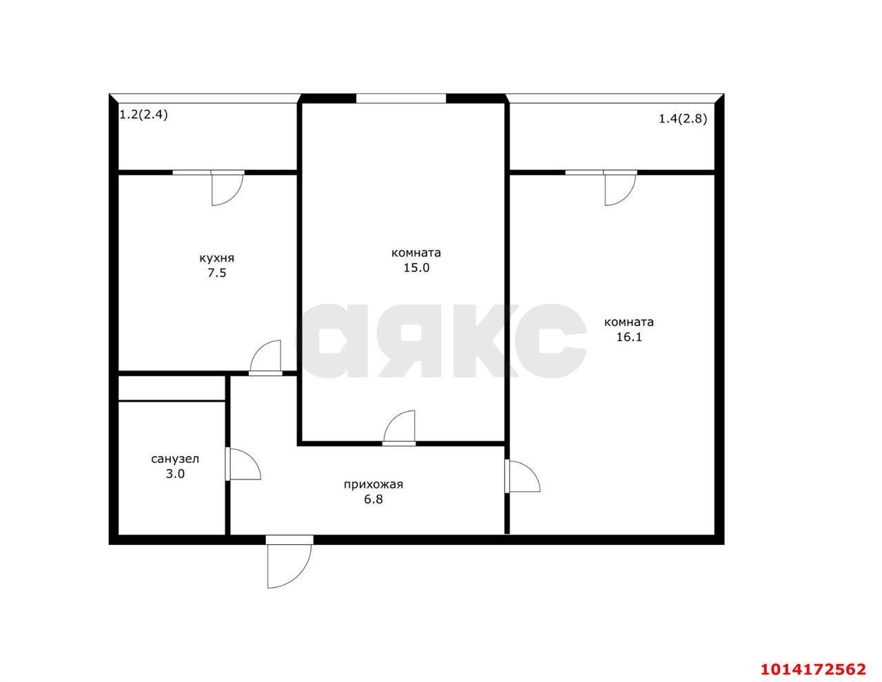 Фото №18: 2-комнатная квартира 56 м² - Краснодар, жилой комплекс Смарт Лайф, ул. Ростовское шоссе, 30Вк1