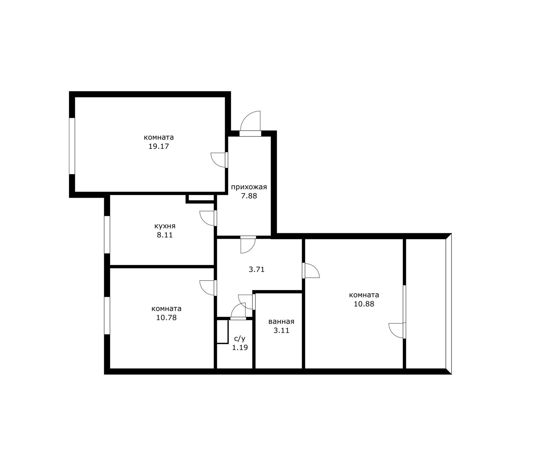 Фото №19: 3-комнатная квартира 72 м² - Краснодар, Западный внутригородской округ, мкр. Юбилейный, ул. Думенко, 10