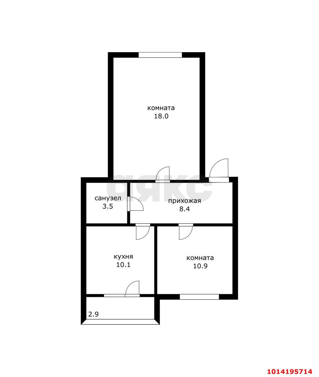 Фото №14: 2-комнатная квартира 50 м² - Краснодар, Калинино, ул. 1 Мая, 287