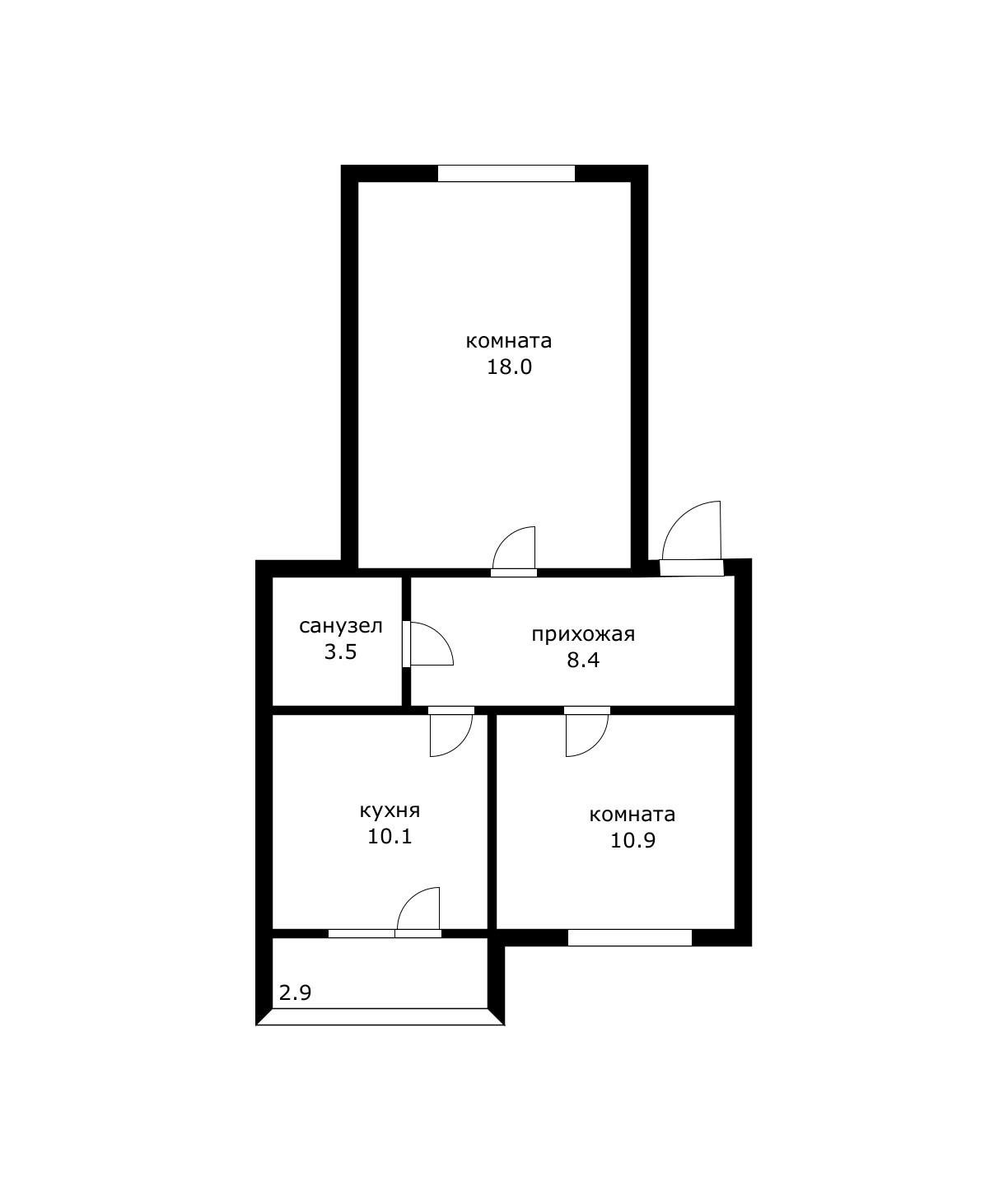 Фото №14: 2-комнатная квартира 50 м² - Краснодар, Прикубанский внутригородской округ, Калинино, мкр. Завод Радиоизмерительных Приборов, ул. 1 Мая, 287