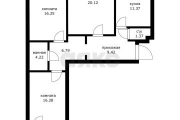 Фото №1: 3-комнатная квартира 90 м² - Краснодар, мкр. Юбилейный, ул. 70-летия Октября, 15