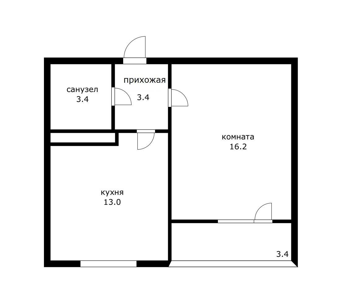 Фото №12: 1-комнатная квартира 37 м² - Яблоновский, ул. Гагарина, 192к1