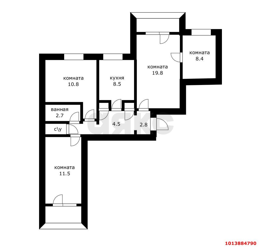 Фото №11: 4-комнатная квартира 75 м² - Краснодар, Гидростроителей, ул. имени Игнатова, 51
