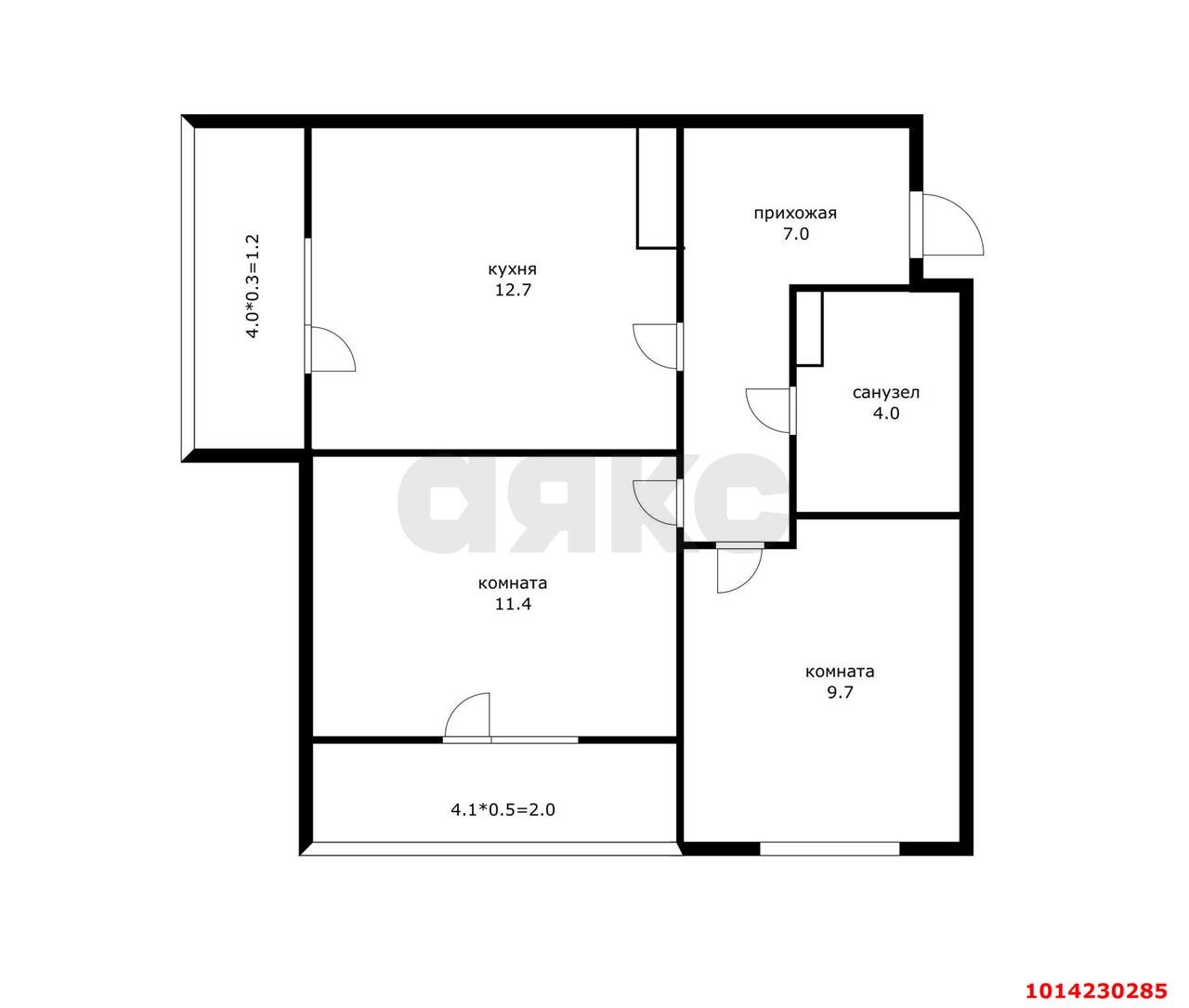 Фото №1: 2-комнатная квартира 48 м² - Краснодар, жилой комплекс Ракурс, ул. имени Героя Ростовского, 8