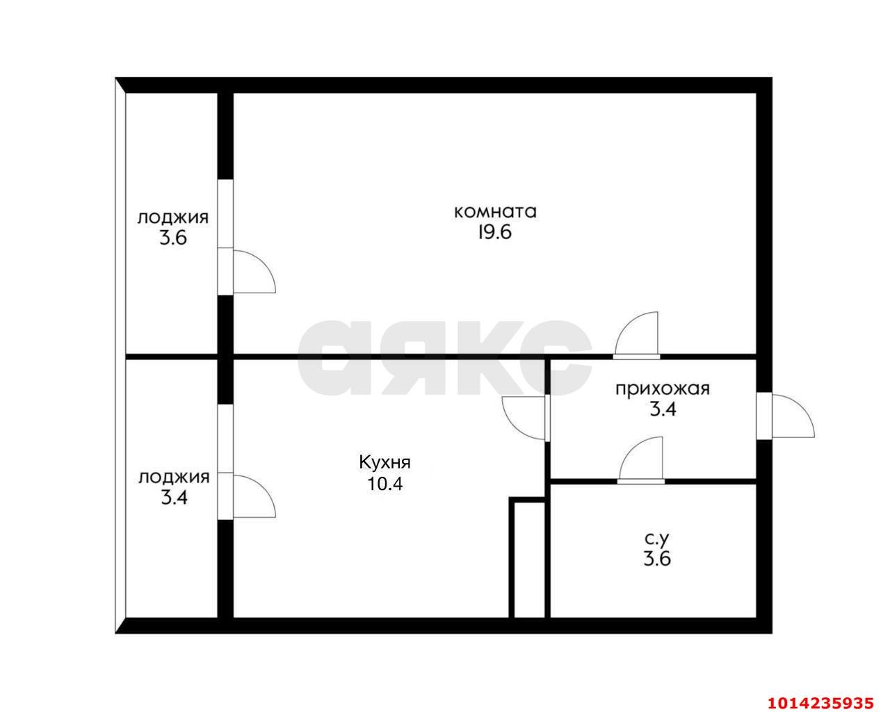 Фото №12: 1-комнатная квартира 44 м² - Краснодар, Солнечный, ул. Казбекская, 14