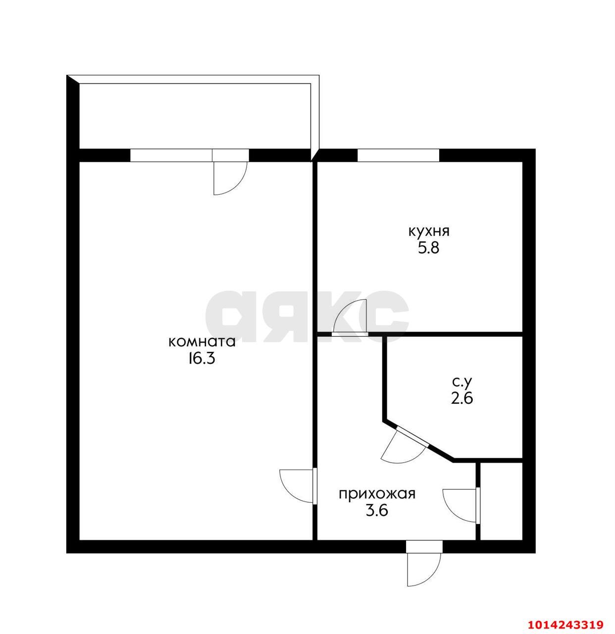 Фото №10: 1-комнатная квартира 33 м² - Краснодар, Центральный, ул. Железнодорожная, 12А