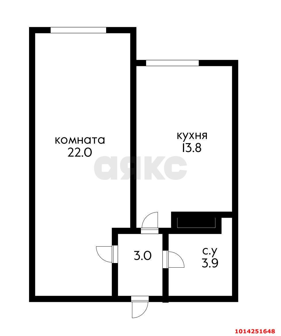 Фото №14: 1-комнатная квартира 42 м² - Новая Адыгея, жилой комплекс Мега-Победа 2, ул. Песочная, 1к5