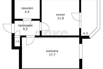 Фото №3: 1-комнатная квартира 42 м² - Краснодар, мкр. Панорама, ул. Восточно-Кругликовская, 28/2