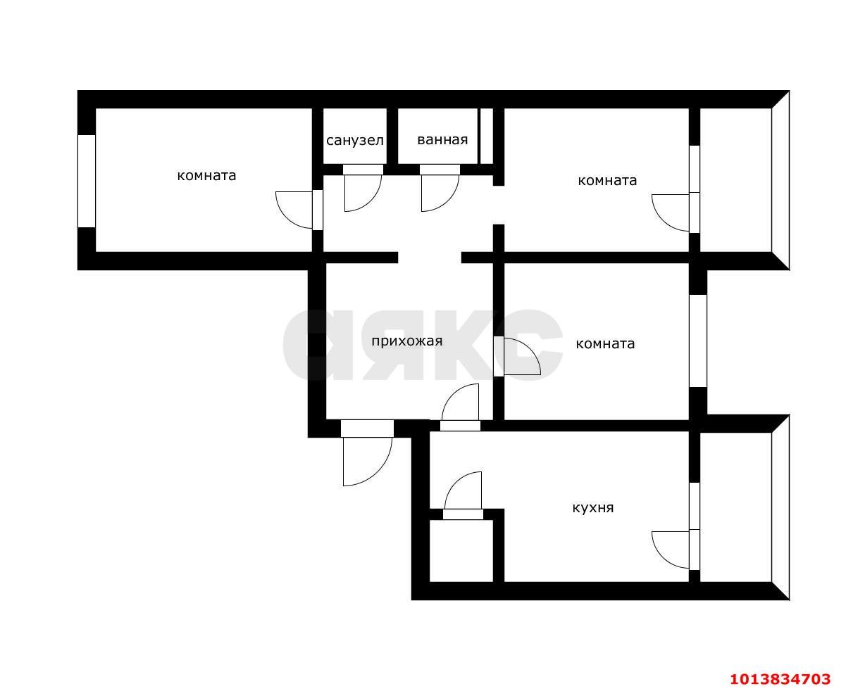 Фото №1: 3-комнатная квартира 86 м² - Краснодар, Юбилейный, пр-кт Чекистов, 9