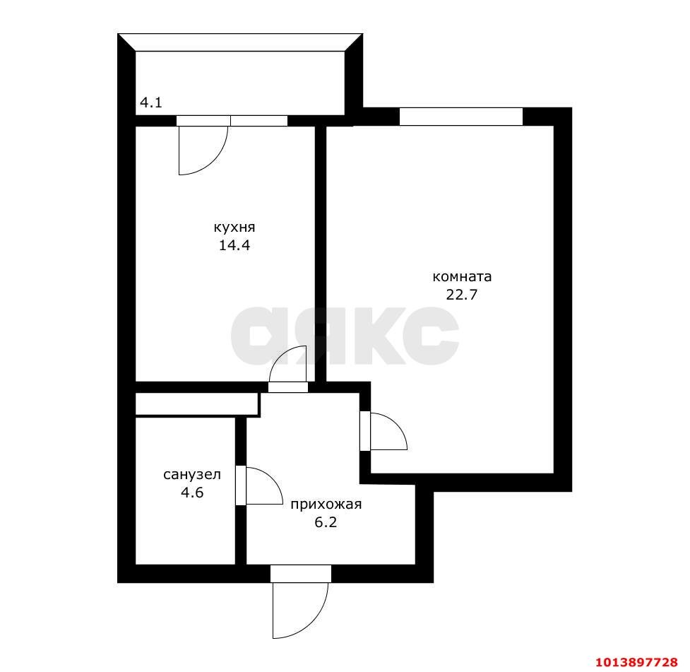 Фото №16: 1-комнатная квартира 52 м² - Краснодар, Юбилейный, ул. 70-летия Октября, 1/2