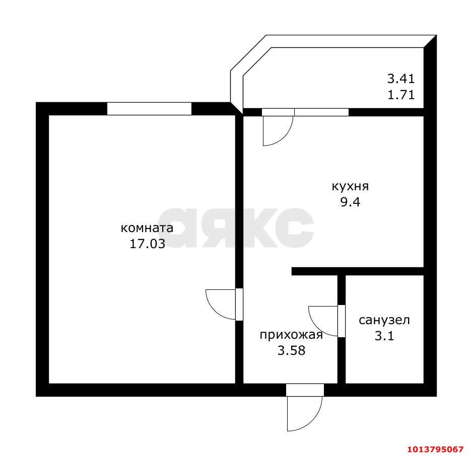 Фото №3: 1-комнатная квартира 37 м² - Берёзовый, Прикубанский внутригородской округ, мкр. жилой комплекс Молодёжный-2, ул. имени Профессора Малигонова, 42/1