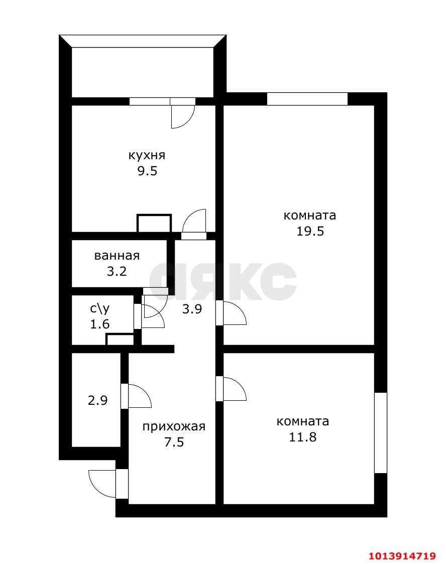 Фото №15: 2-комнатная квартира 65 м² - Краснодар, Московский, ул. Карякина, 25
