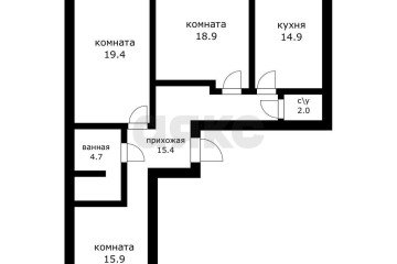 Фото №1: 3-комнатная квартира 100 м² - Краснодар, мкр. Центральный, ул. Железнодорожная, 24
