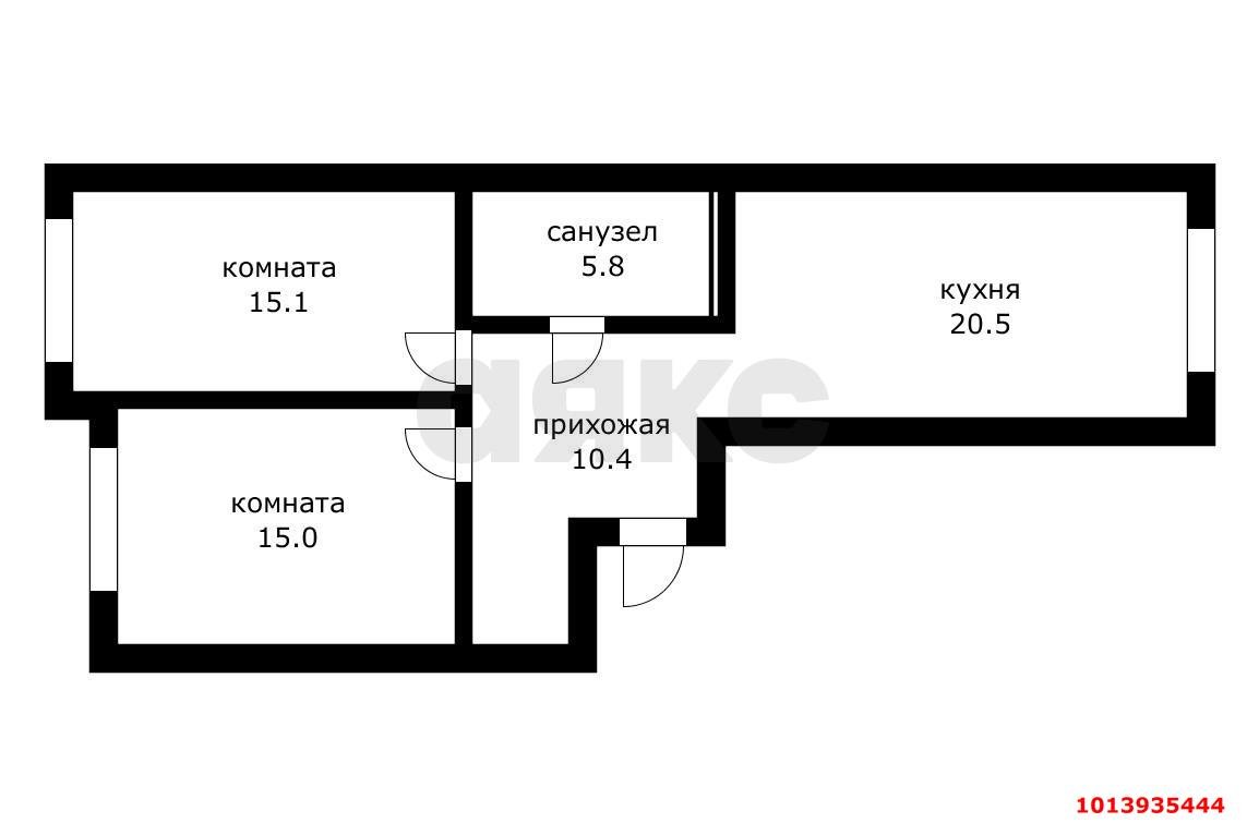 Фото №13: 2-комнатная квартира 59 м² - Краснодар, Прикубанский внутригородской округ, Славянский, мкр. Светлоград, ул. Красных Партизан, 1/4к3