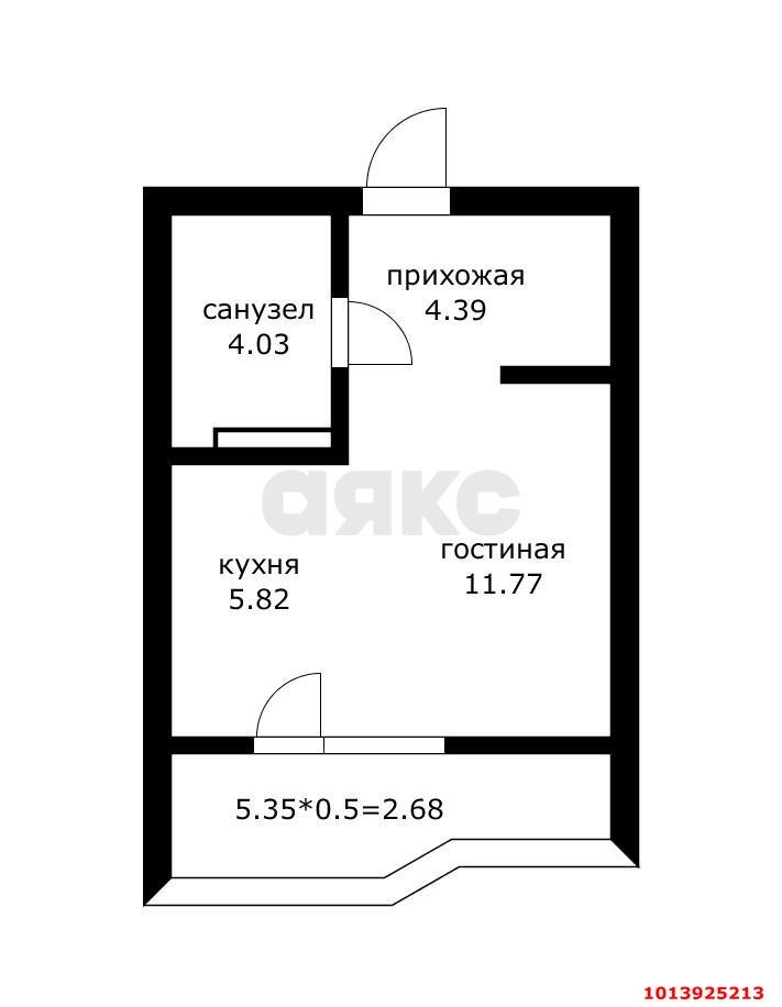 Фото №8: Студия 31 м² - Краснодар, 1-й квартал, ул. Боспорская, 2