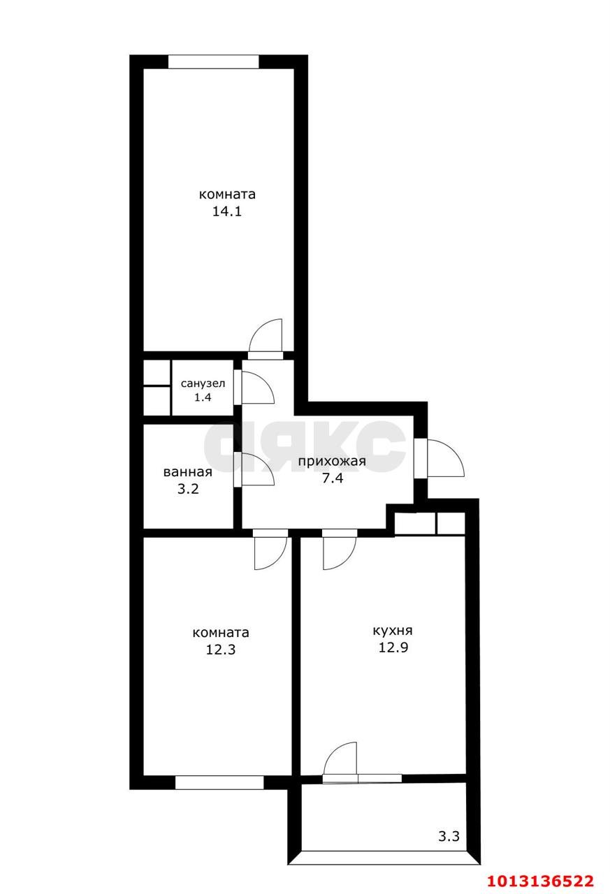 Фото №25: 2-комнатная квартира 53 м² - Краснодар, жилой комплекс Ракурс, ул. имени Героя Ростовского, 8