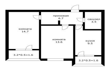 Фото №5: 2-комнатная квартира 50 м² - Краснодар, мкр. ЖК Акварели-2, ул. Тепличная, 62/1к5