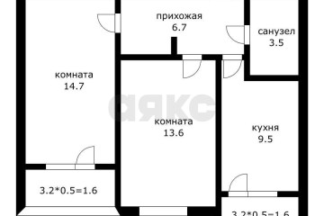 Фото №5: 2-комнатная квартира 50 м² - Краснодар, мкр. ЖК Акварели-2, ул. Тепличная, 62/1к5