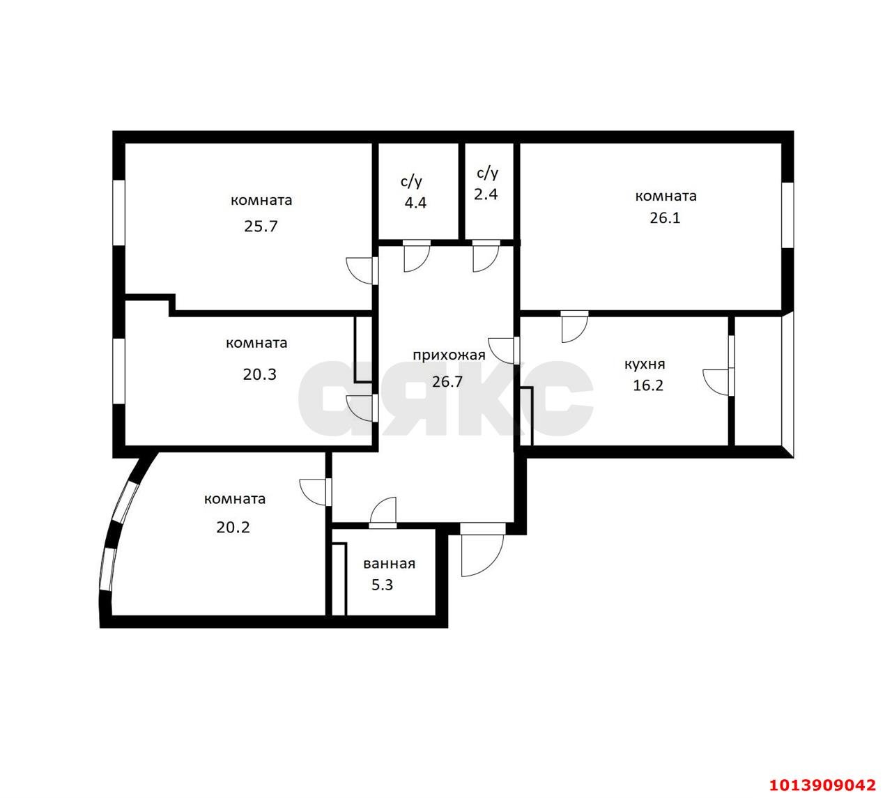 Фото №5: 3-комнатная квартира 120 м² - Краснодар, жилой комплекс Версаль, ул. Черниговская, 1