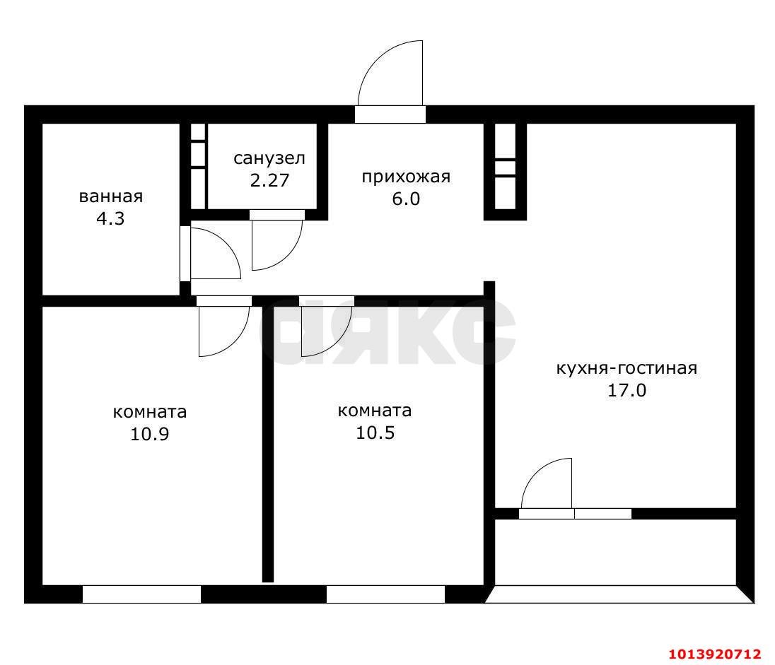 Фото №11: 2-комнатная квартира 51 м² - Краснодар, жилой комплекс Новые Сезоны, ул. Скандинавская, 1к5