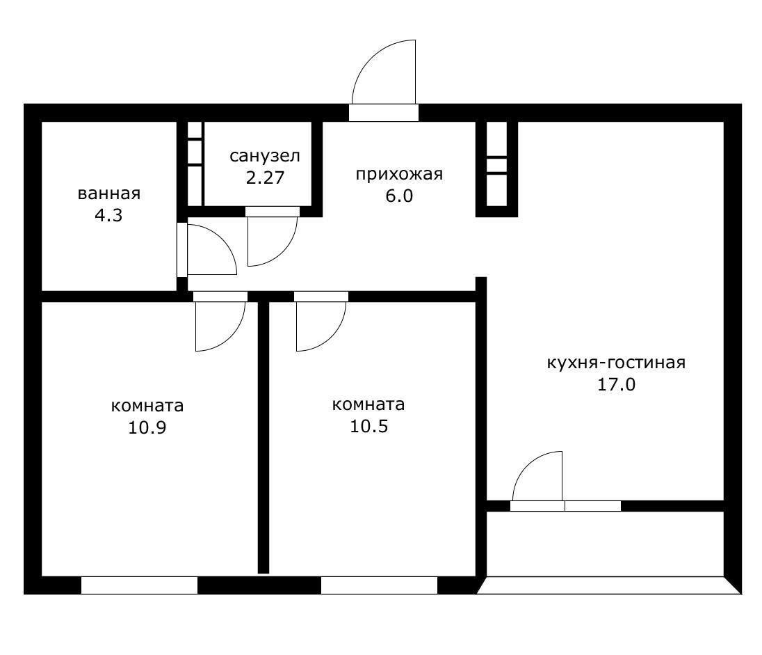 Фото №6: 2-комнатная квартира 51 м² - Краснодар, Прикубанский внутригородской округ, мкр. жилой комплекс Новые Сезоны, ул. Скандинавская, 1к5
